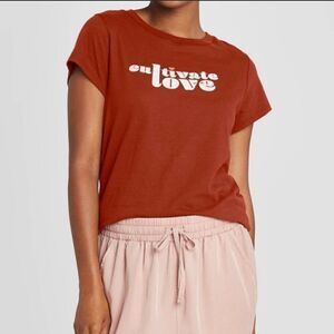 Universal Thread ‘Cultivate Love’ Cotton Short Sleeve Tee